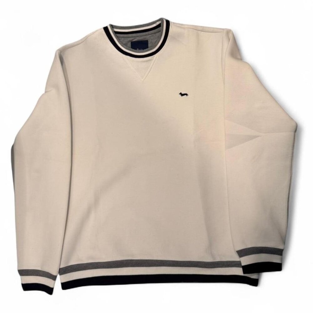 Men's Cream Sweater with Black Accents